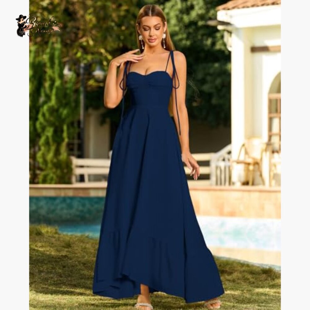 Polyester Elastane Smocked Back Spaghetti Strap M… - image 6